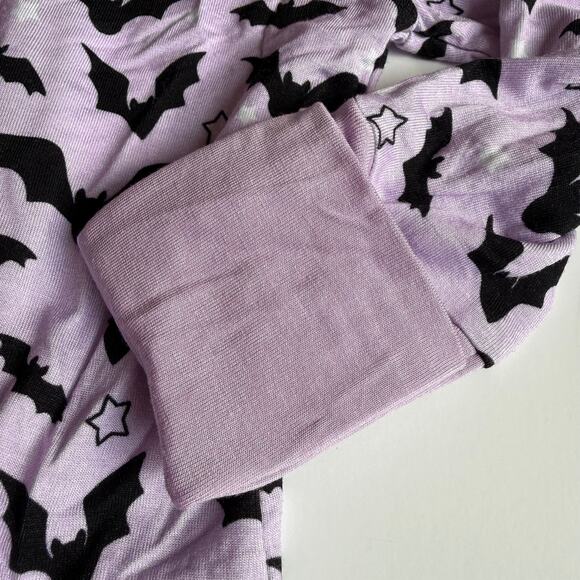 Dream Big Little Co Purple Bats Halloween Zipper Sleeper 3-6 Months - Picture 8 of 13
